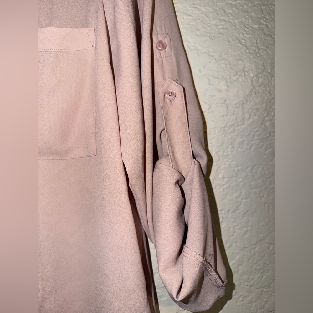 Express Women's Mauve Portofino Button Down Shirt - Medium - Picture 4 of 7